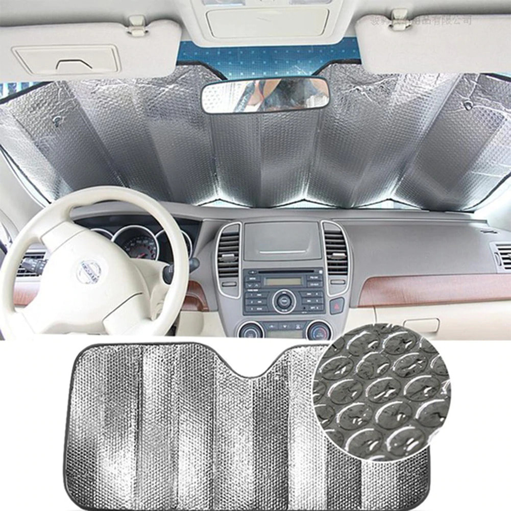 New Aluminum Foil Car Windshield Cover Sun Protection Cover, Folding